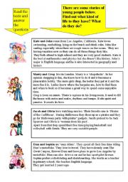 English Worksheet: Who are they? What do they do?     PART 1