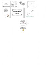 English Worksheet: Measuring game - Canadian