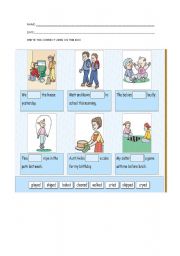 English worksheet: daily routines