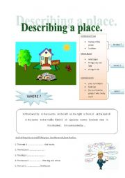 English Worksheet: Describing a place.