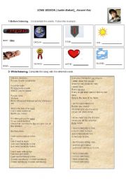 English Worksheet: Somebody to love( Justin Bieber)_Song