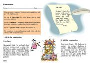 English Worksheet: Punctuation