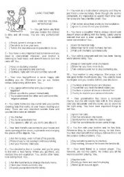 English Worksheet: Quiz - How well do you deal with people?  