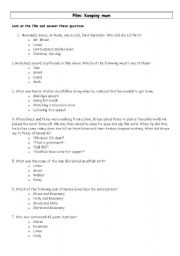 English worksheet: Film:; Keeping mum