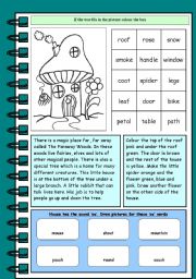 English Worksheet: Working with words