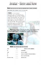 English Worksheet: Avatar: Here and Now