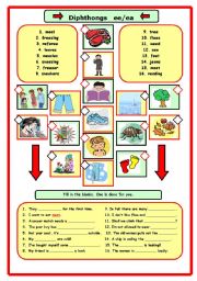 English Worksheet: Diphthong ee/ea