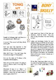 English Worksheet: a Halloween tale