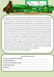 English Worksheet: Dian Fossey