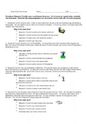 English Worksheet: Main Idea Quiz
