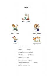 English worksheet: Family members