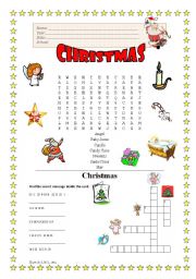 English Worksheet: Christmas Fun