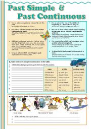 English Worksheet: Past Simple & Past Continuous