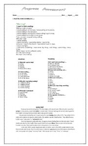 English Worksheet: Readings