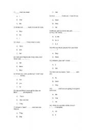 English Worksheet: Object Pronoun