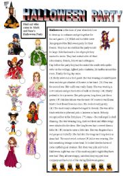 English Worksheet: Halloween Party!