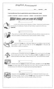 English Worksheet: Life in the Future
