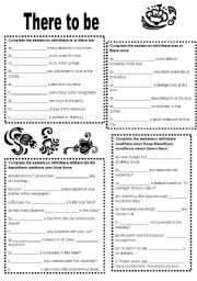 English Worksheet: There to be