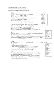 English Worksheet: Father and Son (by Cat Stevens)