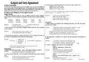 English Worksheet: Subject and verb agreement
