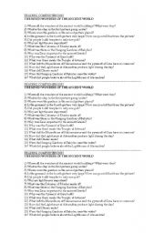 English Worksheet: Reading Comprehension- The Seven Wonders of the Ancient World