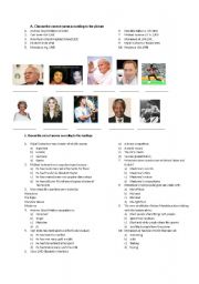 English Worksheet: famous people