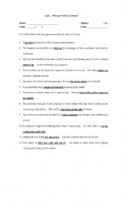 English worksheet: idiom quiz