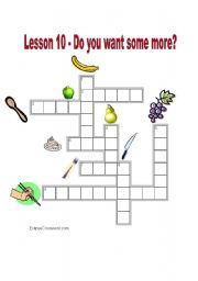 English Worksheet: Do you want some more?