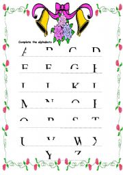English Worksheet: The alphabets