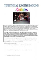 English Worksheet: Traditional scottish dancing