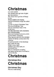 English worksheet: Christmas