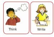 English Worksheet: Flash Cards or posters for classroom action verbs