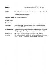 English worksheet: 2nd Conditional Lesson Plan
