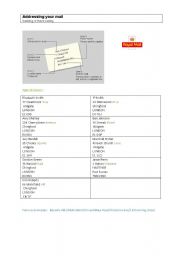 English Worksheet: adressing a mail