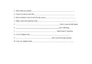 English worksheet: simple past tense - when/before/after