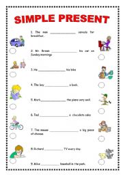 English Worksheet: Simple Present