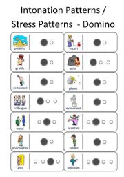 English Worksheet: Intonation / Stress Patterns for Children and Adults