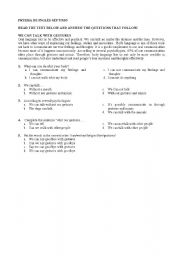 English worksheet: Test for 7 grade