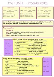 English Worksheet: Past Simple - irregular verbs