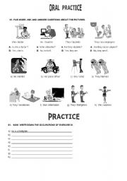 English Worksheet: Oral practice on professions