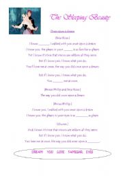 English Worksheet: The Sleeping Beauty Song