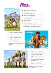 English Worksheet: Films