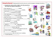 English Worksheet: Gerunds