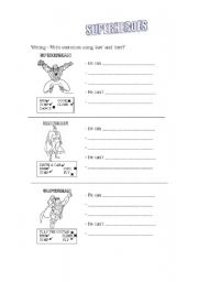 English Worksheet: Superheroes - Ability