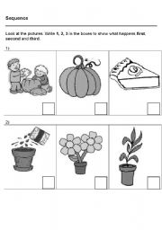 English worksheet: Sequence