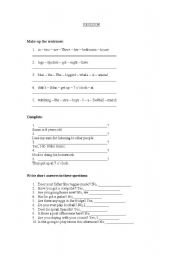 English worksheet: Revision