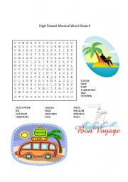 English Worksheet: Summer Wordsearch