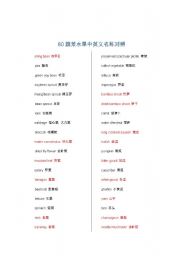 English Worksheet: vegetable