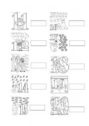 English Worksheet: Numbers 11-20