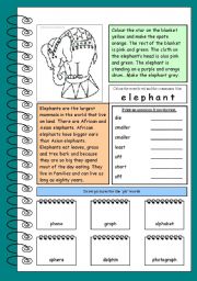 English Worksheet: Working with words